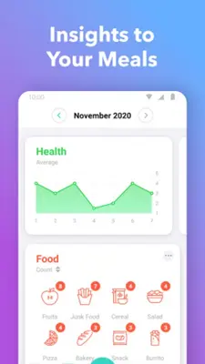 Nutrilio Food Tracker & Water android App screenshot 3